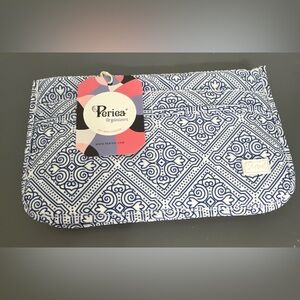 Periea Blue and White Patterned Purse Organizer NWT